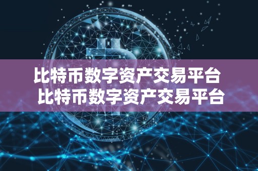 比特币数字资产交易平台 比特币数字资产交易平台的发展与未来展望