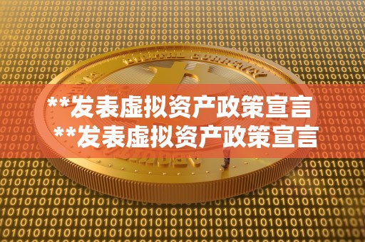 **发表虚拟资产政策宣言 **发表虚拟资产政策宣言：推动数字经济发展
