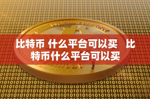 比特币 什么平台可以买 比特币什么平台可以买