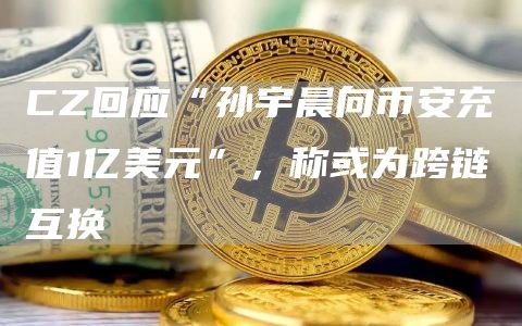 CZ回应“孙宇晨向币安充值1亿美元”,称或为跨链互换1